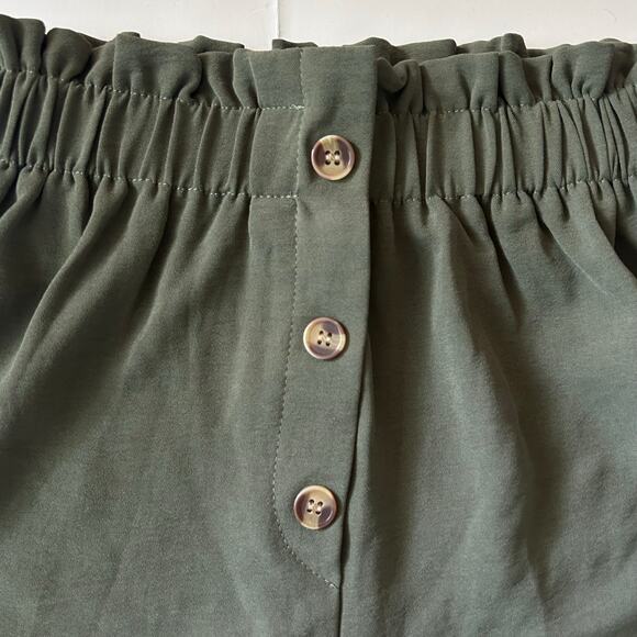 5/$25 Moon & Stars Girls High Waisted Paper Bag Green Shorts S Small 7-8 NWOT - Picture 3 of 5